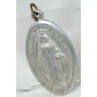 Miraculous Mary Vintage Large Catholic Oval Medal