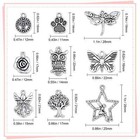 200 Pcs Wholesale  Bulk Lots Jewelry Making  Charms Mixed Smooth  Tibetan Silver