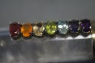 Natural  Quartz Crystal gemstone Reiki Healing Wand roller Ball Nickel Silver 5 
