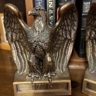 Set Of Philadelphia Manufacturing Bald Eagle  1776  Brass Book Ends 6 5    Heavy 
