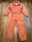 Couloir Ski Suit One Piece Snowsuit Snow Bib Orange Jumpsuit Retro Vtg Women 6