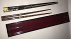 2 Pair Vintage Wood Chopsticks In Wood Box Topped With Child   Flowers Chinese