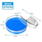 10pcs 60mm Glass Petri Dishes With Lids Autoclavable Lab Petri Plates Reusable