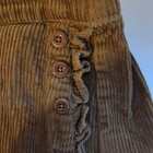 Tommy Bahama Girls 2t Brown Corduroy Mini Skirt Button Ruffle Elastic Waist Gift