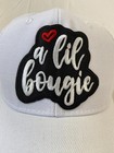 Youth A Lil Bougie Baseball Cap Snapback Hat White Mesh Adjustable Breathable
