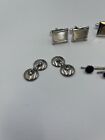 Vintage Mens Cufflinks Lot 10 Pieces - 5 Pairs 70s   80s - Formal 