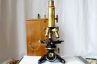 1925 Microscope E Leitz Wetzlar N  242191 Brass In Original Case Barely Used Rare