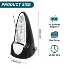 Mechanical Metronome Musical Timer For Piano Guitar black
