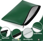 3 Pcs Security Bank Deposit Money Bag Zippered Leather Cash Check Wallet