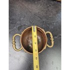 Vintage Copper Cauldron Mini Pot Brass Handles Made In Holland Dutch Mcm Decor