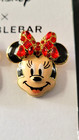 Disney X Baublebar Minnie Mouse Red Rhinestone Bow Earrings New