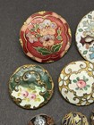 Antique Vintage Lot Of 15 Enamel Buttons - 7 16  To 1-1 4   k13 