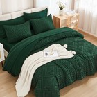 Andency Full Size Comforter Set With Sheets Dark Emerald Green - 7 Pieces Bed   