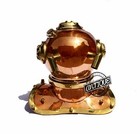 Antique Usa Navy Copper Divers Diving Helmet compass Brass Desk Vintage Decor