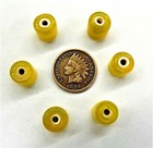 50 Old Style Greasy Yellow African White Heart Trade Beads  Collection  652