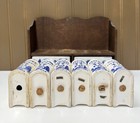 Vintage Rare 9-pc Blue Willow Spice Set With Wooden Rack Made In Japan 