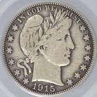 1915-p Barber Half Dollar Pcgs Vf20 Key Date Nice Coin