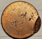 Lincoln Penny Off Center Rare Mint Error - No Date Struck Off Center