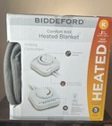 Biddeford Heated Blanket Comfort Knit Gray  King New Analog Control 100   x90   