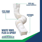 Flex A Spout 55 In  White Vinyl Downspout Extension
