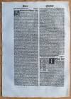Prophet Joel - Post Incunable Woodcut Leaf P  Natalibus - 1508