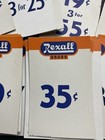 Vintage Rexall Drug Store Price Tag Sale Signs Lot Of 55 3 5   x5 5   