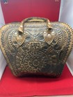 Vintage Tooled Leather Bowling Ball Bag Carrier