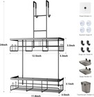Over The Door Shower Caddy Hanging  Black Rustproof Shower Organizer Ove