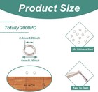 2000pcs 4mm Stainless Steel Open Jump Rings Connectors 0 8mm Thick Jewelry