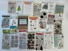Huge Christmas Unmounted Lot Of 25 Sets Of Cling  Clear   Rubber Over 200 Stamps