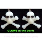 Funky Gothic Glow Skull Crossbones Earrings Punk Pirate Cosplay Costume Jewelry