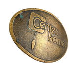 Vintage Centex Homes Brass Metal Belt Buckle