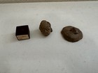 Lot Of 2 Antique Unknown Age   Origin Pottery Shards Head   Face Design