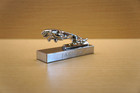 New Genuine Jaguar Leaper Silver Metal Desktop Pylon Display Stand Paperweight
