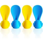 Reusable Baby Food Pouch Toppers Silicone Squeeze Spoons No Spill 4 Pack New