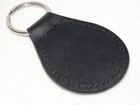 New Rare Vintage 1970s Ford Fiesta Car Black Leather Key Chain Ring Fob Nos