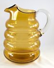 Vintage Imperial Glass  136 Amber Beehive Pitcher