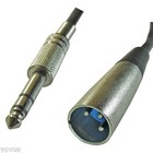 2pack 15ft Foot 3pin Xlr Male To 1 4  Trs Stereo Plug Shielded Audio Cable Cord