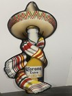 Corona Extra Metal Tin Beer Bottle Sombrero  Mexican Scarf Sign Mancave Bar Pub