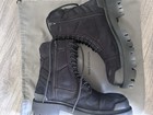 Balenciaga Men s Black Combat Ankle Boots Lace-up Side Zipper Us 10 5