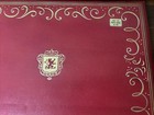 Vtg Shoestring Bound Photo Album Scrapbook Pages Black   White Unused Red Gold