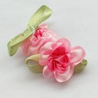 Chenkou Craft 2tone Satin Ribbon Flowers Bows Appliques Diy Craft Wedding Dec   