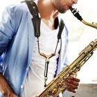 Oucey Leather Saxophone Neck Strap  Adjustable Harness For Alto Tenor Bari Sax