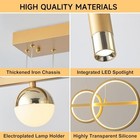 Led Gold Chandeliers For Dining Room Dimmable 39in Gold linear bulb spotlight
