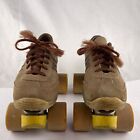 Vintage Chicago Roller Skates Women s 7 Brown Low Top Plates Yellow Wheels