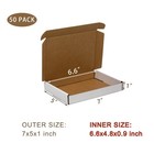 Sunlph 50 Pack 7x5x1 Inches Small Shipping Boxes  White 7x5x1 