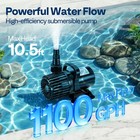 1100gph Submersible Water Pump 62w For Pond Fountain Aquarium Waterfall 20ftcord