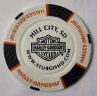 Hill City Harley-davidson  sd  White black Signature Poker Chip