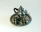 Dollhouse Miniatures Vintage Stieff Pewter Williamsburg Tea Set 1 12