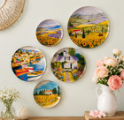 Handmade Decorative Wall Plates Set Of 5  Cottage Wall Art  Farmhouse Gift